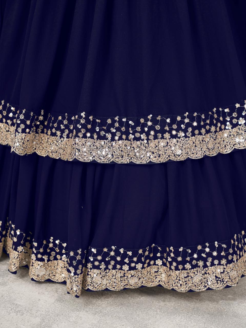 Sabella 5066 Blue catalog lehenga for reception online india