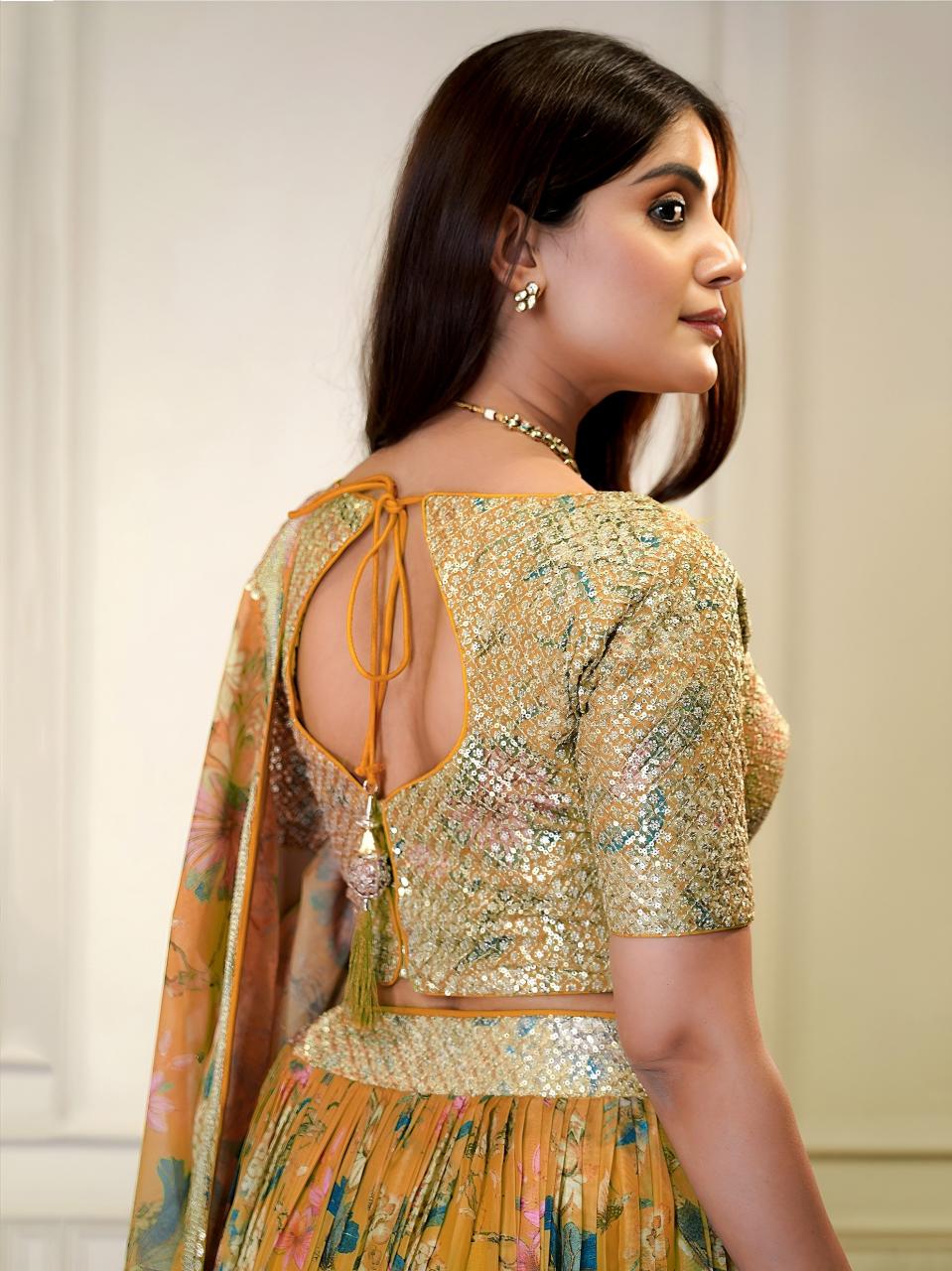 Sabella 7066 ORANGE catalog lehenga choli online india below 2500