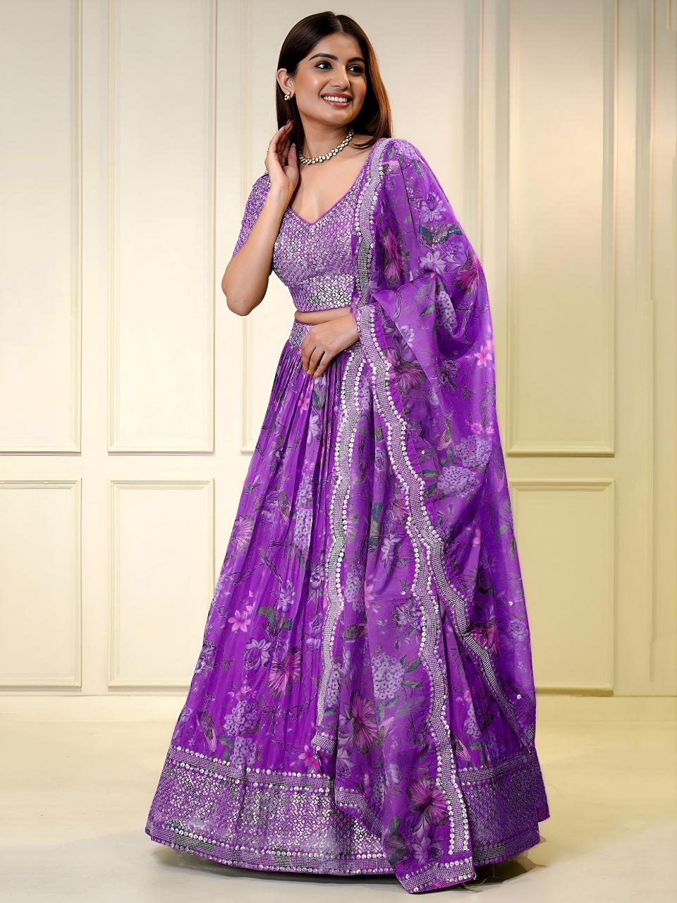 Sabella 7066 PURPLE catalog low price lehenga in india