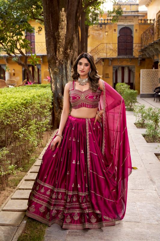 Sabella Averi catalog pink dupatta for lehenga online india