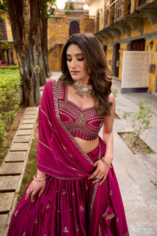 Sabella Averi catalog pink dupatta for lehenga online india