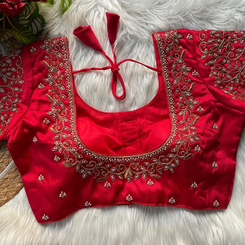 Sabella Princ Cut Heavy Beads Work Bridel Blouse 