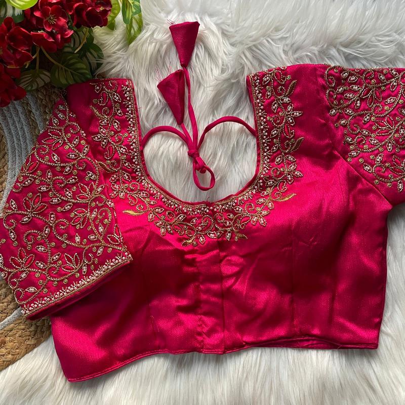 Sabella Princ Cut Heavy Beads Work Bridel Blouse 