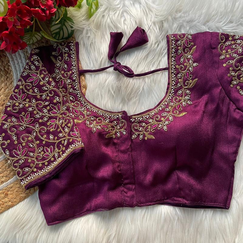 Sabella Princ Cut Heavy Beads Work Bridel Blouse 