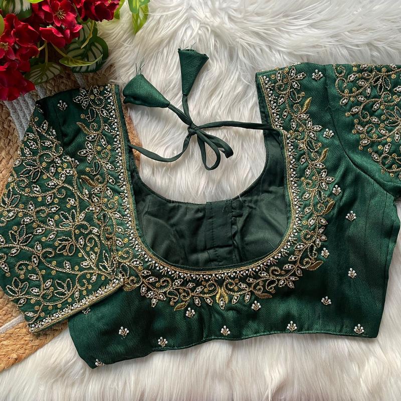 Sabella Princ Cut Heavy Beads Work Bridel Blouse 