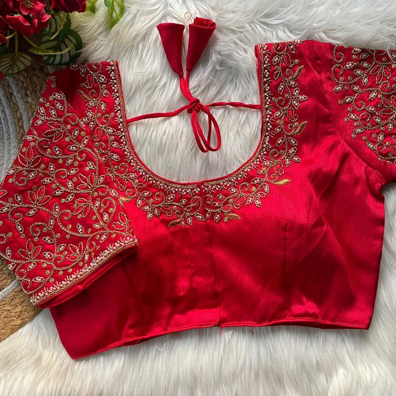 Sabella Princ Cut Heavy Beads Work Bridel Blouse 