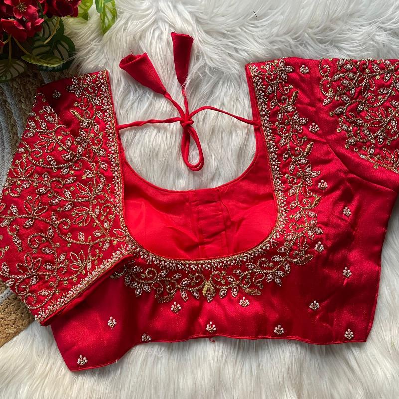 Sabella Princ Cut Heavy Beads Work Bridel Blouse 