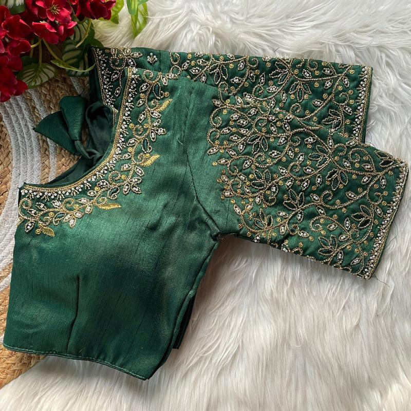 Sabella Princ Cut Heavy Beads Work Bridel Blouse 
