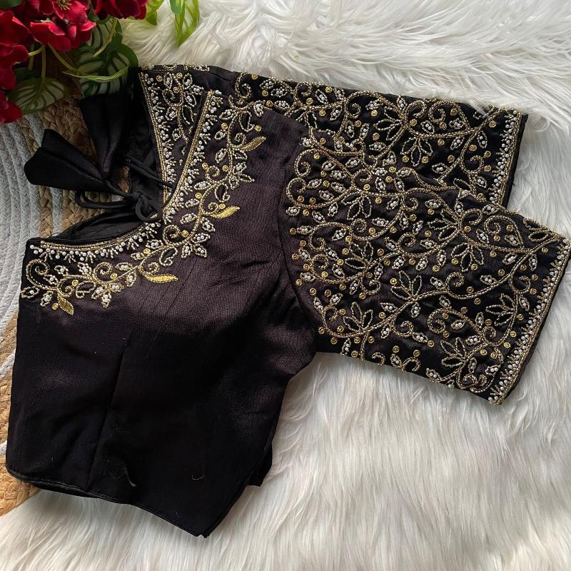 Sabella Princ Cut Heavy Beads Work Bridel Blouse 