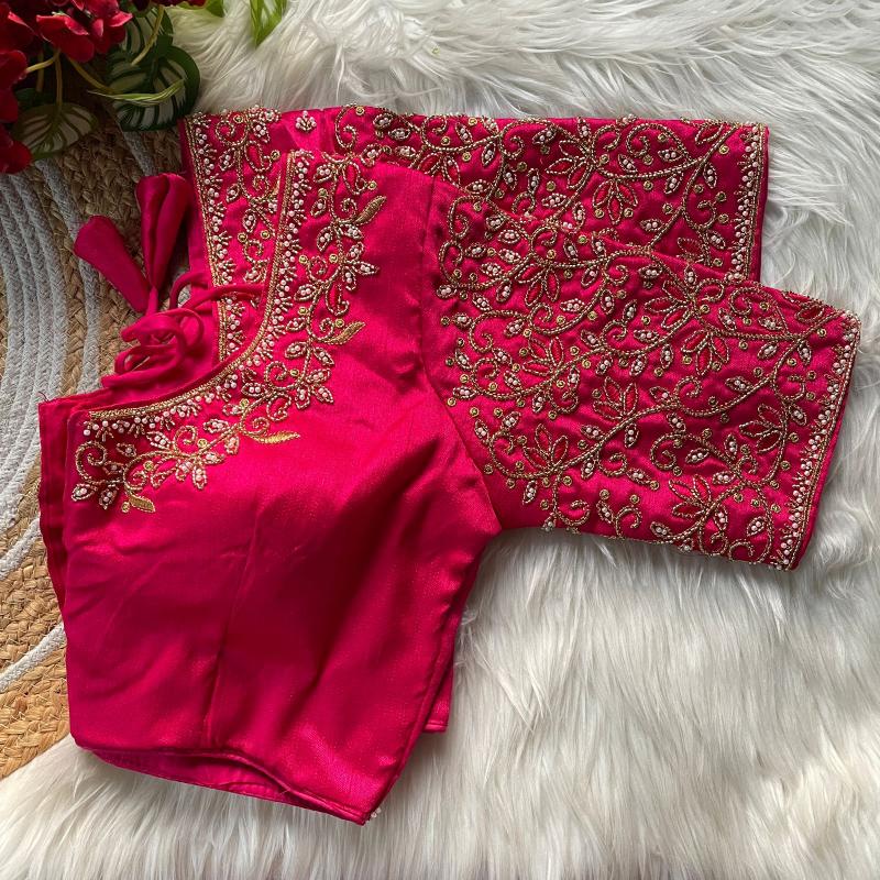 Sabella Princ Cut Heavy Beads Work Bridel Blouse 