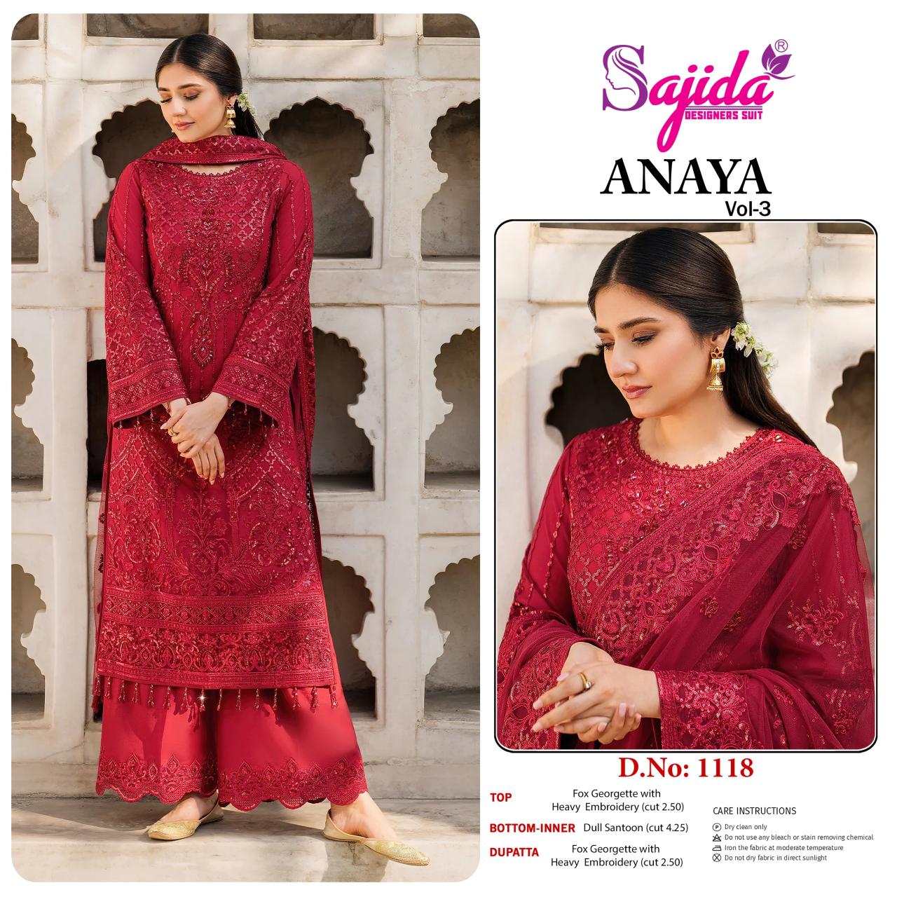 Sajida Anaya vol 3 catalog pakistani suits for ladies 