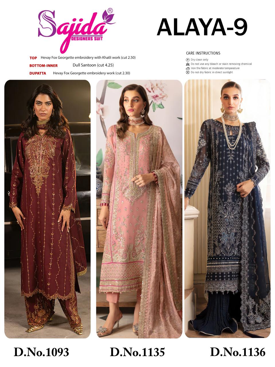 Sajida Anaya Vol 9 catalog online pakistani suits wholesale