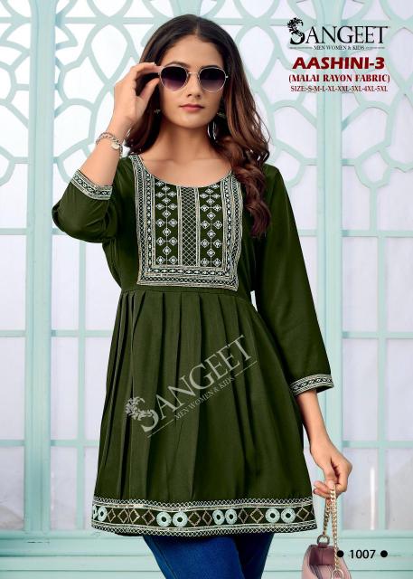 Sangeet Aashini Vol 3 catalog kurti tunic wholesale
