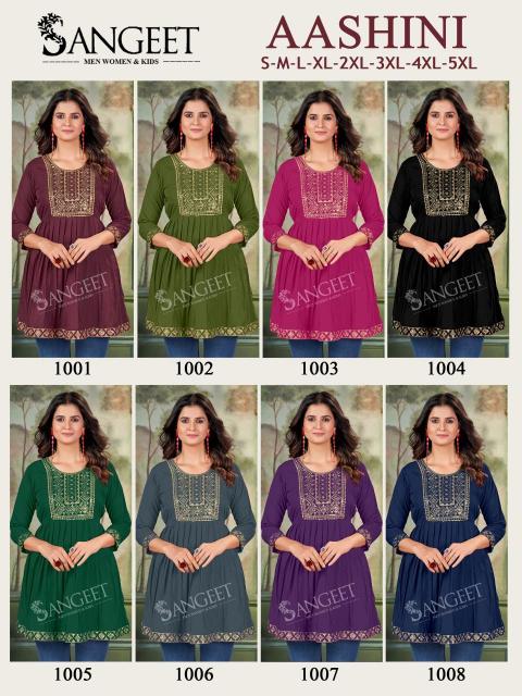Sangeet Aashini vol 4 catalog tunic kurti wholesale
