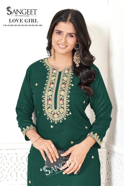 Sangeet Love Girl catalog rayon kurti wholesale