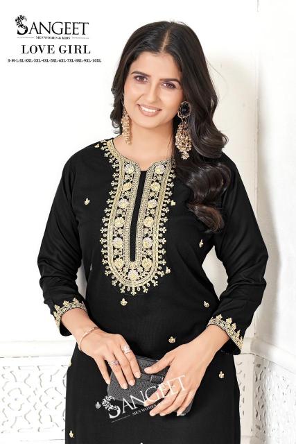 Sangeet Love Girl catalog rayon kurti wholesale