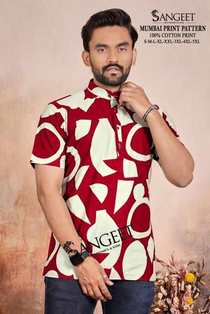 Sangeet Mumbai Print Pattern catalog mens shirt branded