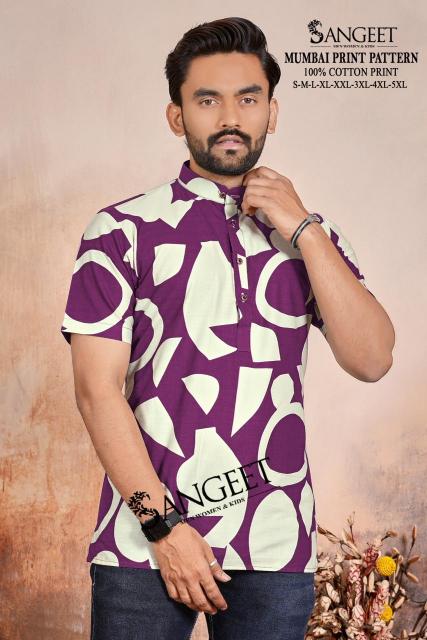 Sangeet Mumbai Print Pattern catalog mens shirt branded
