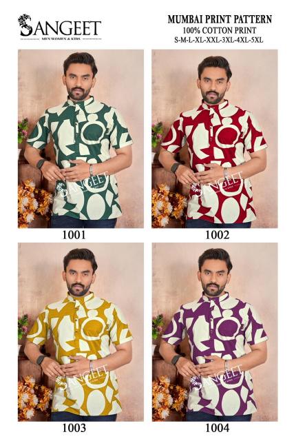 Sangeet Mumbai Print Pattern catalog mens shirt branded