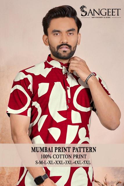Sangeet Mumbai Print Pattern catalog mens shirt branded