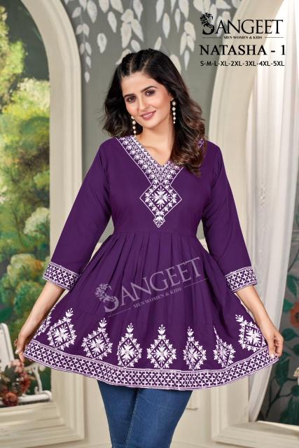 Sangeet Natasha vol 1 catalog wholesale designer kurtis surat