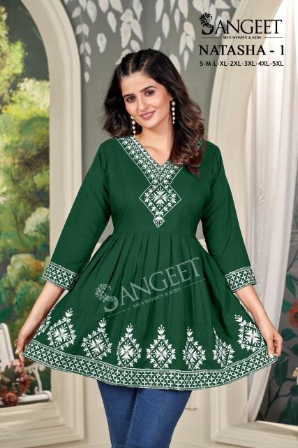 Sangeet Natasha vol 1 catalog wholesale designer kurtis surat