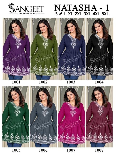 Sangeet Natasha vol 1 catalog wholesale designer kurtis surat