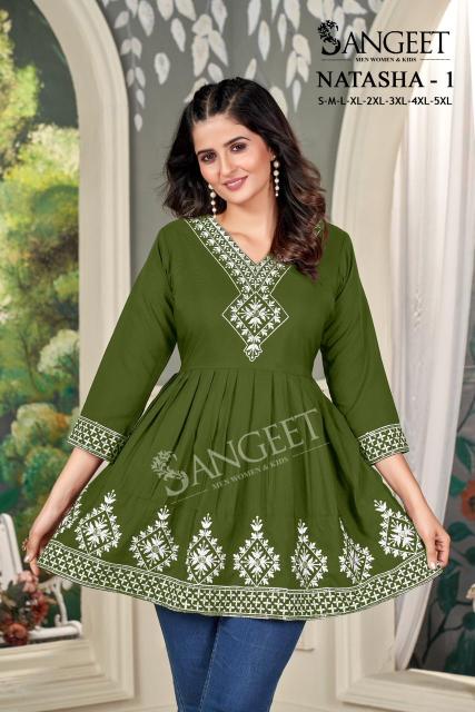 Sangeet Natasha vol 1 catalog wholesale designer kurtis surat