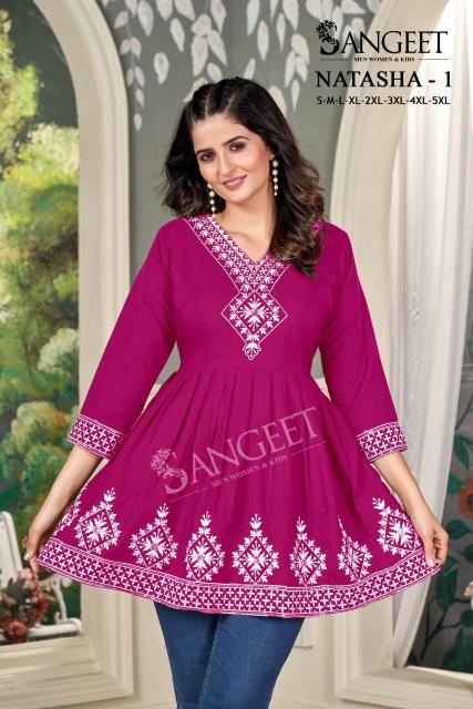 Sangeet Natasha vol 1 catalog wholesale designer kurtis surat