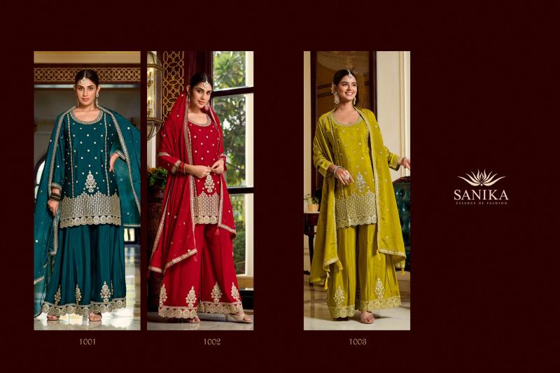 Sanika Myra catalog chinon silk salwar kameez