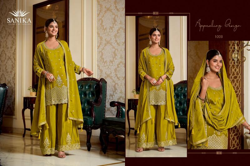 Sanika Myra catalog chinon silk salwar kameez