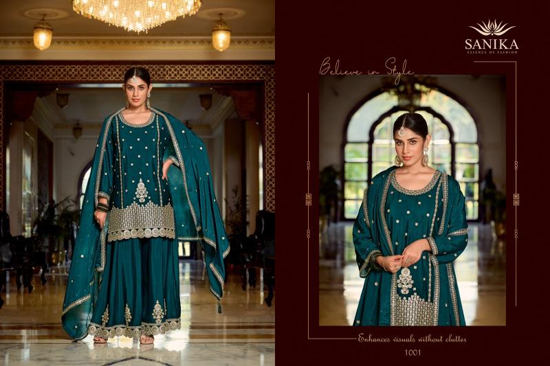 Sanika Myra catalog chinon silk salwar kameez