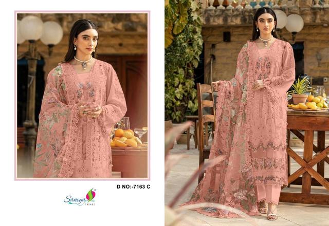 Saniya 7163 catalog pakistani suits wholesalers in chandni chowk