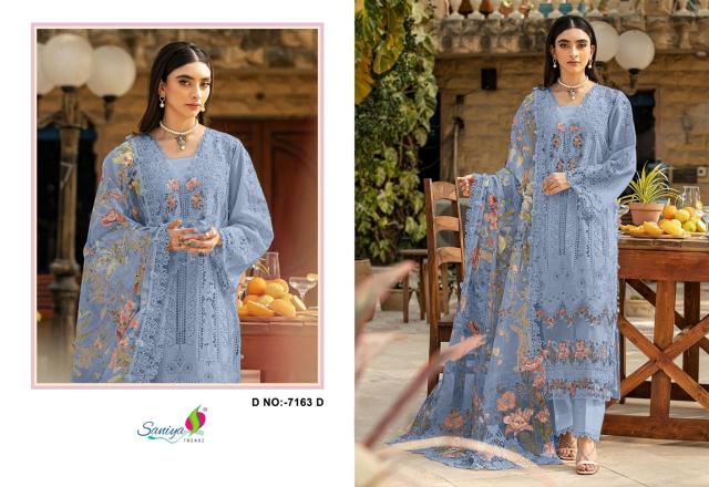 Saniya 7163 catalog pakistani suits wholesalers in chandni chowk