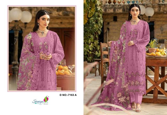 Saniya 7163 catalog pakistani suits wholesalers in chandni chowk