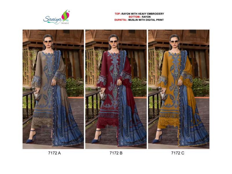 Saniya 7172 catalog pakistani suits wholesalers in chandni chowk