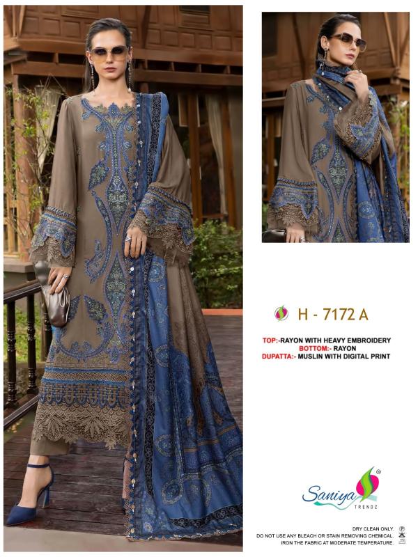 Saniya 7172 catalog pakistani suits wholesalers in chandni chowk