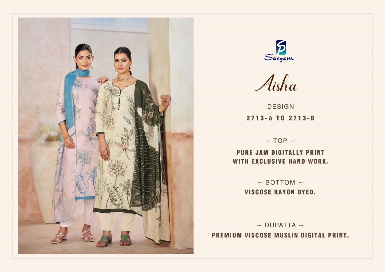 Sargam Aisha catalog wholesale dress material in amritsar