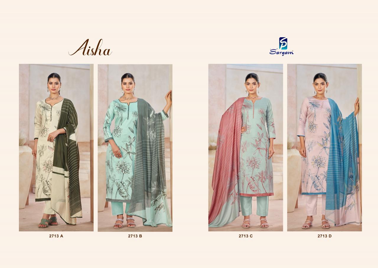 Sargam Aisha catalog wholesale dress material in amritsar