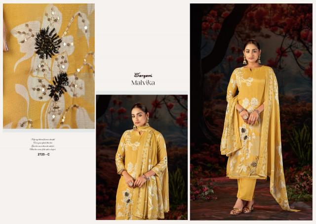 Sargam Malvika catalog wholesale dress material dealer in chennai parrys