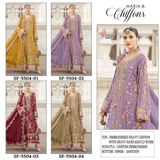 Shree Fabs K 5504 Nx catalog replica pakistani suits