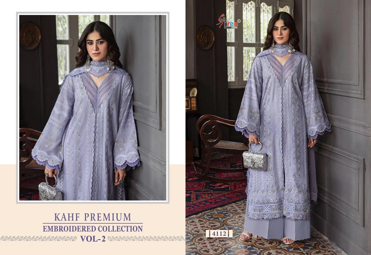 Shree Fabs Kahf Premium Embroidered coll vol 2 catalog Chiffon Dupatta pakistani designer suits