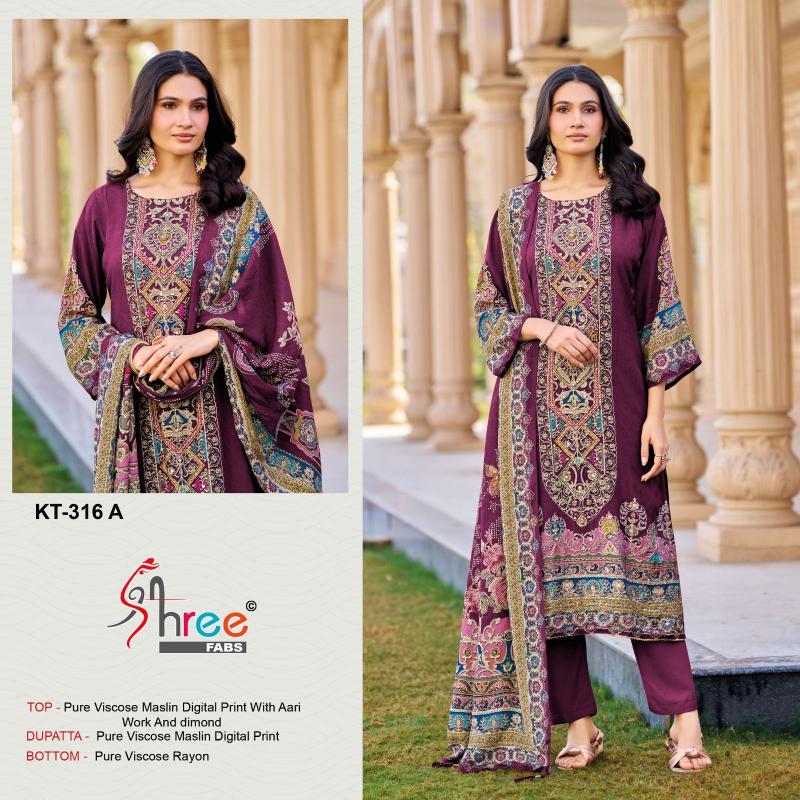 Shree Fabs KT 316 catalog pakistani wholesale suits india