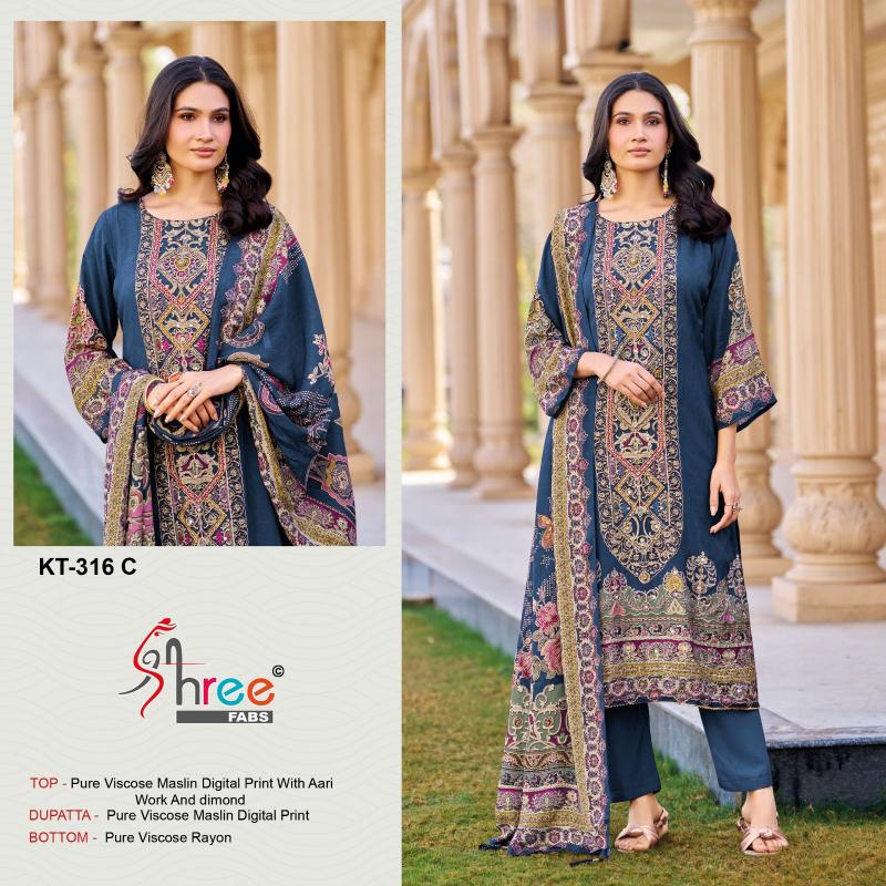 Shree Fabs KT 316 catalog pakistani wholesale suits india