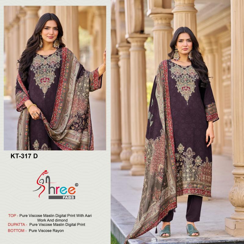Shree Fabs KT 317 catalog pakistani wholesale suits franchises