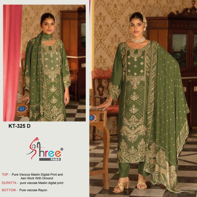 Shree Fabs KT 325 catalog wholesale pakistani copy suits in surat