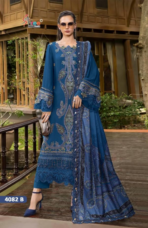Shree Fabs Mariya B 4082 A To D Chiffon Dupatta pakistani copy suits in kerala 