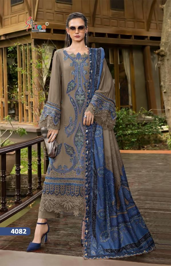 Shree Fabs Mariya B 4082 A To D Cotton Dupatta pakistani copy suits in delhi