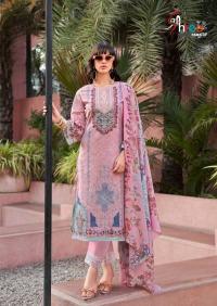 Shree Fabs Mashaal Emb Lawn Collection Vol 1 Chiffon Dupatta pakistani replica suits online india wholesale