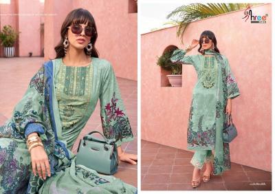 Shree Fabs Mashaal Emb Lawn Collection Vol 1 Chiffon Dupatta pakistani replica suits online india wholesale